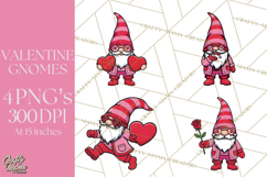 Valentine Gnome PNG | Valentines Day Sublimation Design Product Image 1