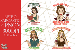 Retro Sarcastic Fifties Housewife PNG | Funny Sublimation Product Image 1