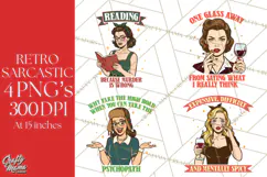 Retro Sarcastic Fifties Housewife PNG | Funny Sublimation Product Image 1