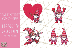 Valentine Gnome PNG | Valentines Day Sublimation Design Product Image 1