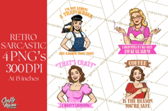 Retro Sarcastic Fifties Housewife PNG | Funny Sublimation Product Image 1