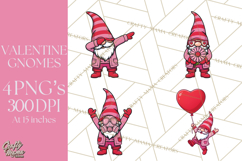 Valentine Gnome PNG | Valentines Day Sublimation Design Product Image 1