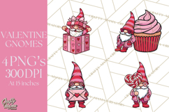 Valentine Gnome PNG | Valentines Day Sublimation Design Product Image 1