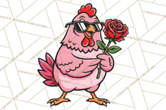 Valentines Day PNG | Valentine Chicken Sublimation Design Product Image 3