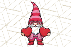 Valentine Gnome PNG | Valentines Day Sublimation Design Product Image 2