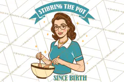 Retro Sarcastic Fifties Housewife PNG | Funny Sublimation Product Image 4