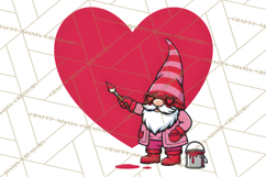 Valentine Gnome PNG | Valentines Day Sublimation Design Product Image 2