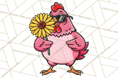 Valentines Day PNG | Valentine Chicken Sublimation Design Product Image 2