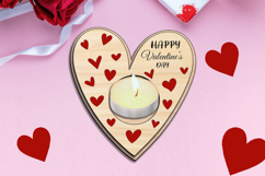 St. Valentine's Day Heart Candle Holder Laser SVG Love Gift Product Image 1