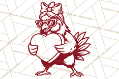 Valentine Chickens SVG | Valentines Day Cut File | Love Product Image 3