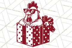 Valentine Chickens SVG | Valentines Day Cut File | Love Product Image 2