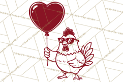 Valentine Chickens SVG | Valentines Day Cut File | Love Product Image 3