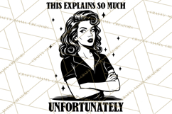 Retro Funny SVG | Sarcastic Woman | Snarky PNG Product Image 4