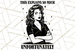 Retro Funny SVG | Sarcastic Woman | Snarky PNG Product Image 4