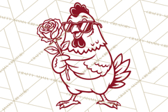 Valentine Chickens SVG | Valentines Day Cut File | Love Product Image 5