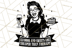 Retro Funny SVG | Sarcastic Woman | Snarky PNG Product Image 3