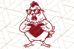 Valentine Chickens SVG | Valentines Day Cut File | Love Product Image 5