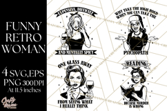 Retro Funny SVG | Sarcastic Woman | Snarky PNG Product Image 1