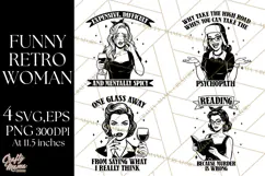 Retro Funny SVG | Sarcastic Woman | Snarky PNG Product Image 1