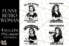 Retro Funny SVG | Sarcastic Woman | Snarky PNG Product Image 1