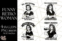 Retro Funny SVG | Sarcastic Woman | Snarky PNG Product Image 1