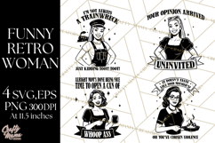 Retro Funny SVG | Sarcastic Woman | Snarky PNG Product Image 1