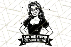 Retro Funny SVG | Sarcastic Woman | Snarky PNG Product Image 4