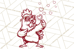 Valentine Chickens SVG | Valentines Day Cut File | Love Product Image 2