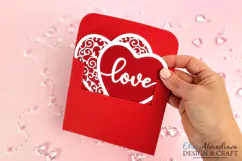 Valentine Day Card Svg| Love Heart card| Wedding Paper Cut Product Image 3