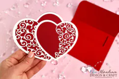Valentine Day Card Svg| Love Heart Paper Cut| Wedding Svg Product Image 2