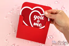 Valentine Day Card Svg| Love Heart Paper Cut| Wedding Card Product Image 2