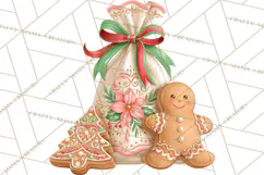 Gingerbread Christmas Accessories, Gingerbread Clipart PNG Product Image 5