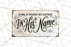 Christian Farmhouse Signs PNG, Faith Typography Bible Verse Product Image 3