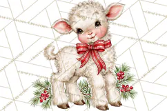 Vintage 1950s Christmas Clipart, Retro Santa Characters PNG Product Image 3