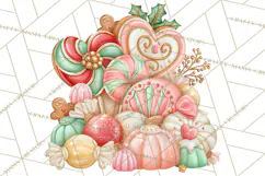 Gingerbread Christmas Accessories, Gingerbread Clipart PNG Product Image 4