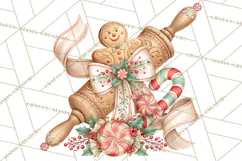 Gingerbread Christmas Accessories, Gingerbread Clipart PNG Product Image 5