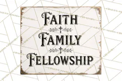 Christian Farmhouse Signs PNG, Faith Typography Bible Verse Product Image 4