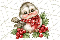 Vintage 1950s Christmas Clipart, Retro Santa Characters PNG Product Image 5