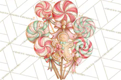 Gingerbread Christmas Accessories, Gingerbread Clipart PNG Product Image 3