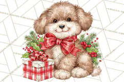 Vintage 1950s Christmas Clipart, Retro Santa Characters PNG Product Image 3