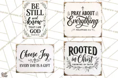 Christian Farmhouse Signs PNG, Faith Typography Bible Verse Product Image 1