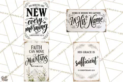 Christian Farmhouse Signs PNG, Faith Typography Bible Verse Product Image 1