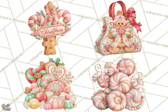 Gingerbread Christmas Accessories, Gingerbread Clipart PNG Product Image 1