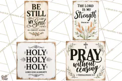 Christian Farmhouse Signs PNG, Faith Typography Bible Verse Product Image 1