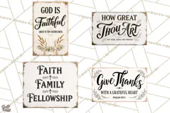 Christian Farmhouse Signs PNG, Faith Typography Bible Verse Product Image 1