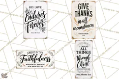 Christian Farmhouse Signs PNG, Faith Typography Bible Verse Product Image 1