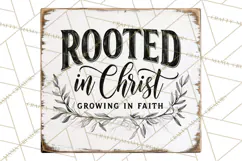 Christian Farmhouse Signs PNG, Faith Typography Bible Verse Product Image 5