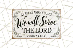 Christian Farmhouse Signs PNG, Faith Typography Bible Verse Product Image 2