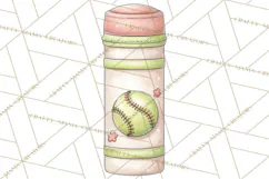 Whimsical Softball Mom Clipart PNG Game Day Mom Graphics Product Image 5