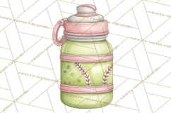 Whimsical Softball Mom Clipart PNG Game Day Mom Graphics Product Image 2